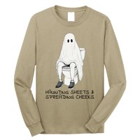 Pooping Ghost Bathroom Graphic Funny Embarrassing Halloween Long Sleeve Shirt