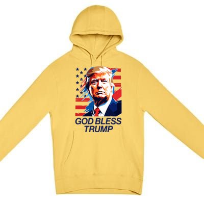 Patriotic God Bless Trump Premium Pullover Hoodie