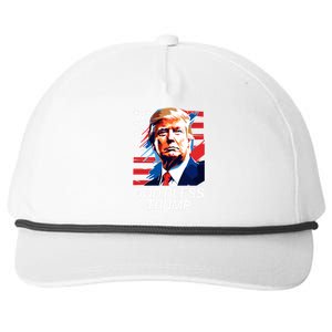 Patriotic God Bless Trump Snapback Five-Panel Rope Hat