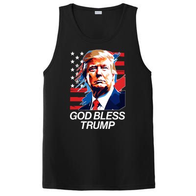 Patriotic God Bless Trump PosiCharge Competitor Tank