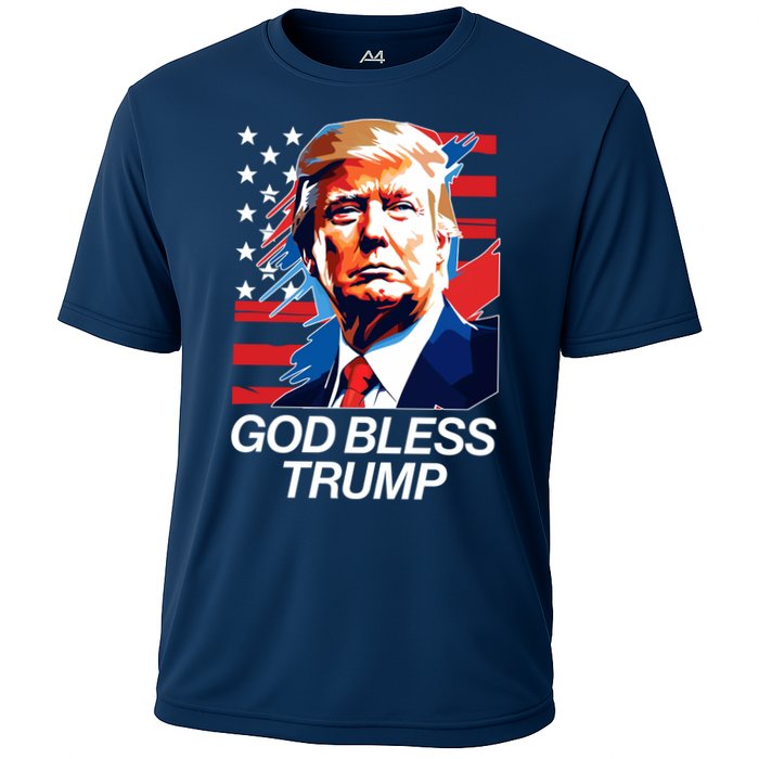 Patriotic God Bless Trump Performance Shirt