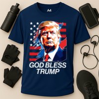 Patriotic God Bless Trump Performance Shirt