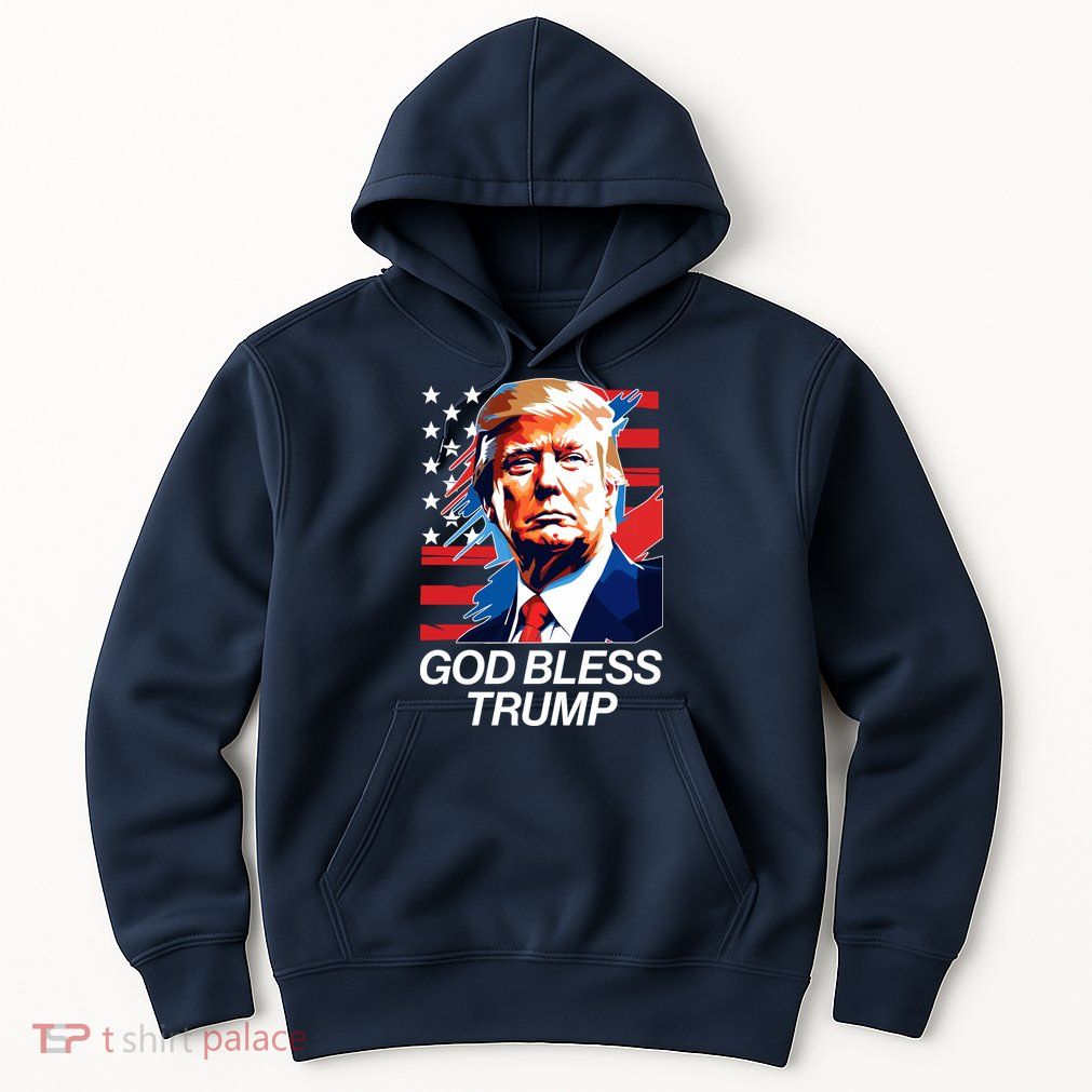 Patriotic God Bless Trump Hoodie