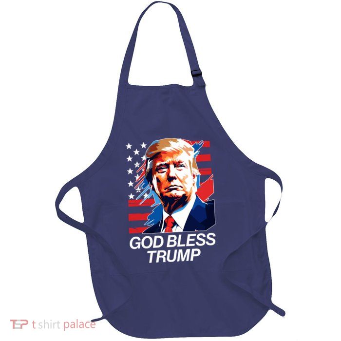 Patriotic God Bless Trump Apron