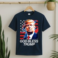 Patriotic God Bless Trump T-Shirt