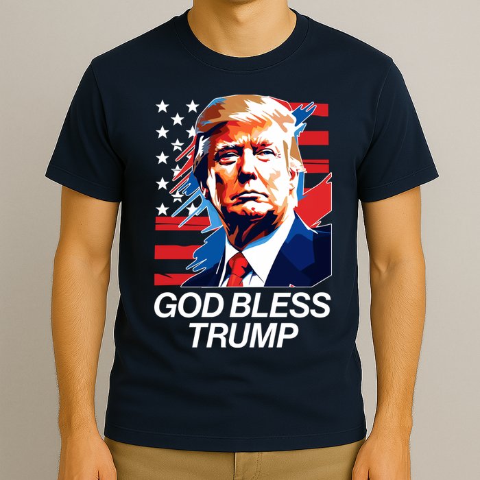 Patriotic God Bless Trump T-Shirt