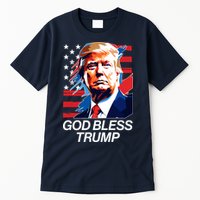 Patriotic God Bless Trump Tall T-Shirt