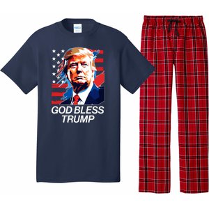 Patriotic God Bless Trump Pajama Set