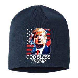 Patriotic God Bless Trump Sustainable Beanie