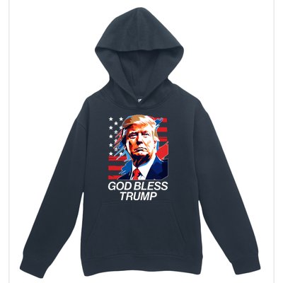 Patriotic God Bless Trump Urban Pullover Hoodie