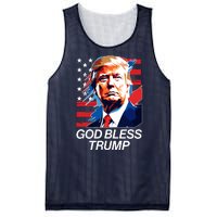 Patriotic God Bless Trump Mesh Reversible Basketball Jersey Tank