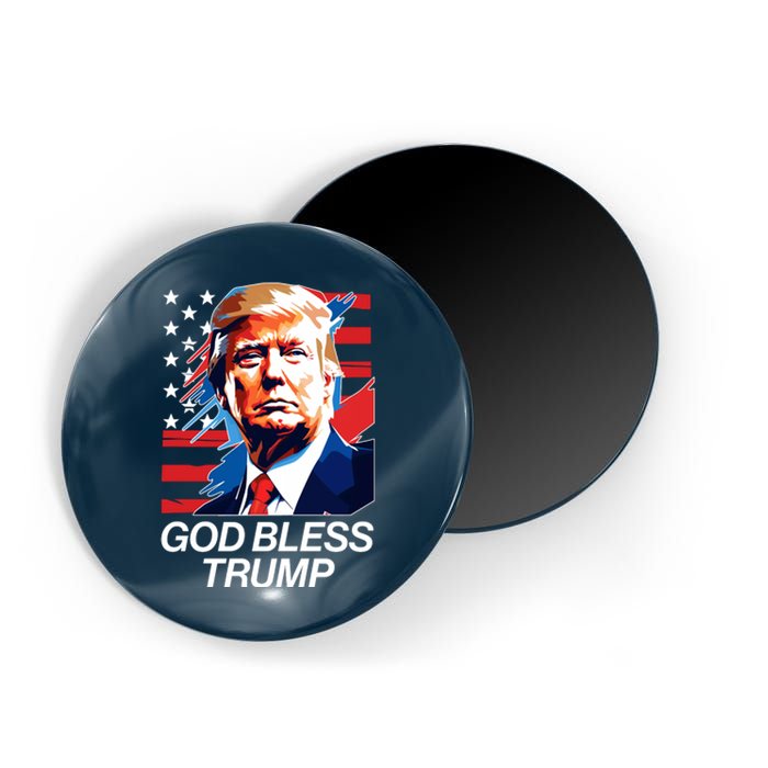 Patriotic God Bless Trump Magnet