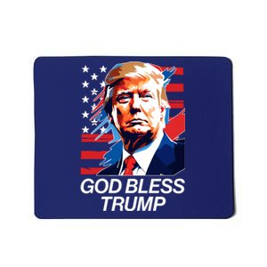 Patriotic God Bless Trump Mousepad