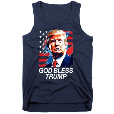 Patriotic God Bless Trump Tank Top