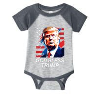 Patriotic God Bless Trump Infant Baby Jersey Bodysuit