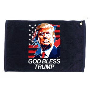 Patriotic God Bless Trump Grommeted Golf Towel