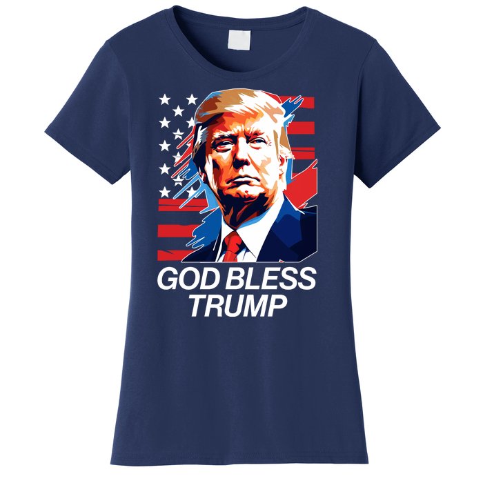 Patriotic God Bless Trump Women's T-Shirt