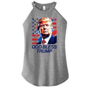 Patriotic God Bless Trump Women's Perfect Tri Rocker Tank