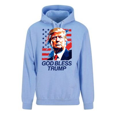 Patriotic God Bless Trump Unisex Surf Hoodie