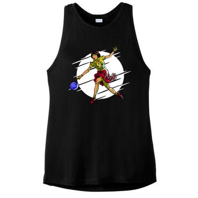 Pinup Girl Bowling Ladies PosiCharge Tri-Blend Wicking Tank