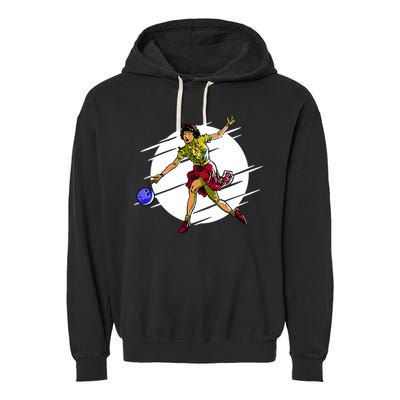 Pinup Girl Bowling Garment-Dyed Fleece Hoodie