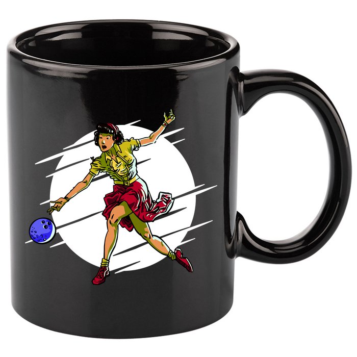Pinup Girl Bowling 11oz C Handle Ceramic Mug