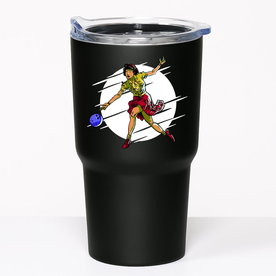 Pinup Girl Bowling Tumbler