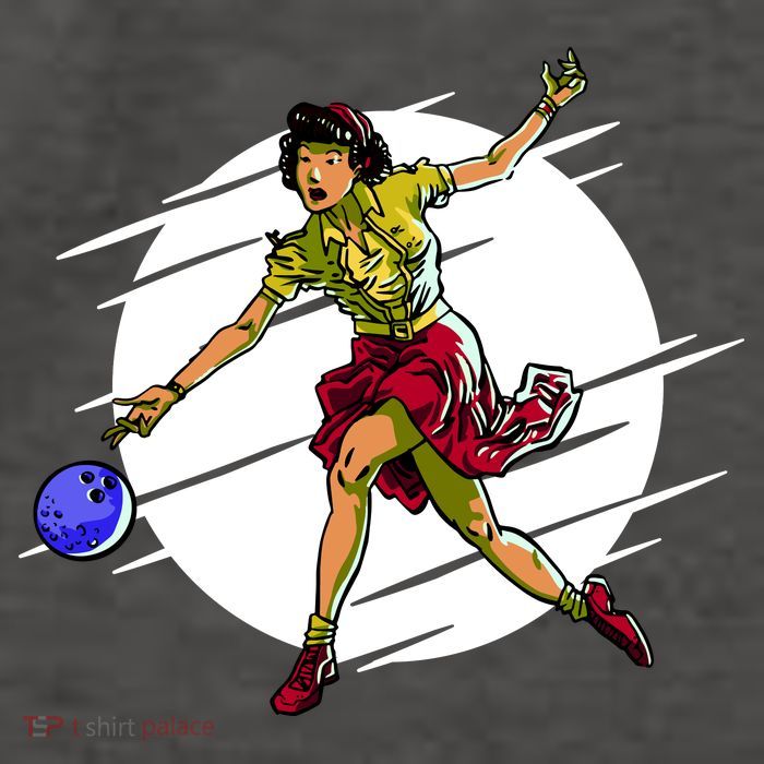 Pinup Girl Bowling Vector Backpack