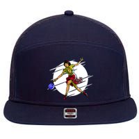 Pinup Girl Bowling 7 Panel Mesh Trucker Snapback Hat