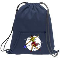 Pinup Girl Bowling Sweatshirt Cinch Pack Bag