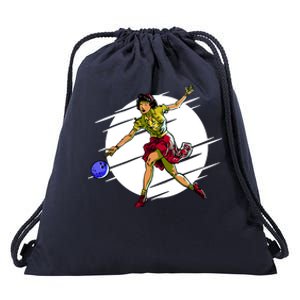 Pinup Girl Bowling Drawstring Bag