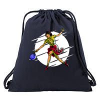 Pinup Girl Bowling Drawstring Bag