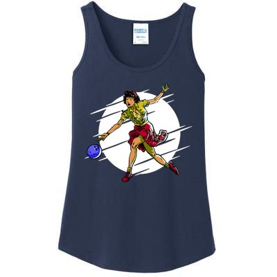 Pinup Girl Bowling Ladies Essential Tank