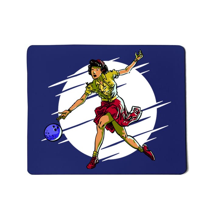 Pinup Girl Bowling Mousepad