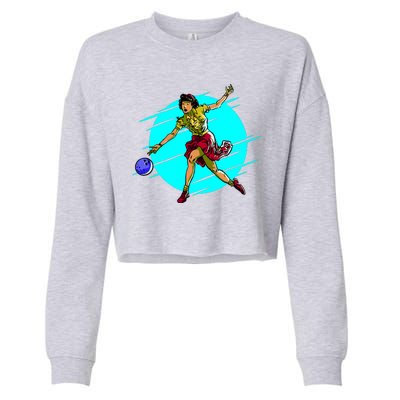 Pinup Girl Bowling Cropped Pullover Crew