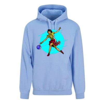 Pinup Girl Bowling Unisex Surf Hoodie