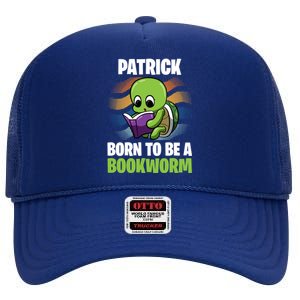 Patrick Gift Born To Be A Bookworm Gift Personalized Gift High Crown Mesh Back Trucker Hat