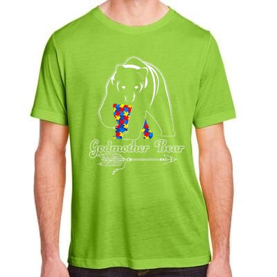 Proud Godmother Bear Autism Awareness Month Autistic Support Gift Adult ChromaSoft Performance T-Shirt