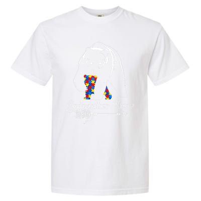 Proud Godmother Bear Autism Awareness Month Autistic Support Gift Garment-Dyed Heavyweight T-Shirt