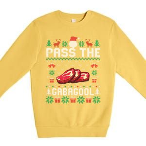 Pass Gabagool Christmas Ugly Funny Holidays Party Gift Premium Crewneck Sweatshirt