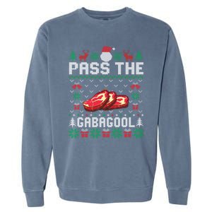 Pass Gabagool Christmas Ugly Funny Holidays Party Gift Garment-Dyed Sweatshirt