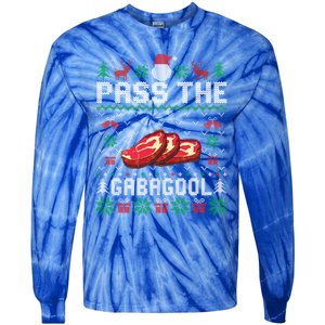 Pass Gabagool Christmas Ugly Funny Holidays Party Gift Tie-Dye Long Sleeve Shirt