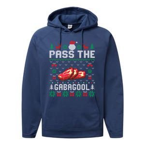 Pass Gabagool Christmas Ugly Funny Holidays Party Gift Performance Fleece Hoodie