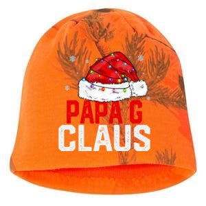 Papa G Claus Funny Xmas Family Matching Grandpa Christmas Funny Gift Kati - Camo Knit Beanie