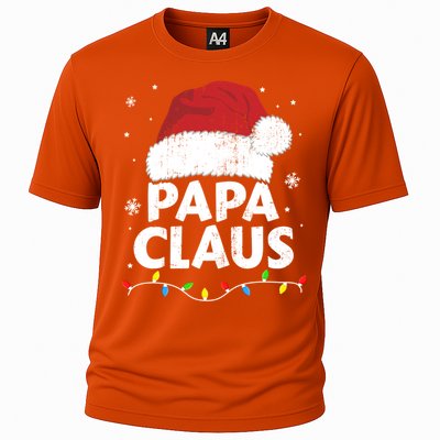 Papa Grandpa Claus Christmas Lights Matching Family Pajama Gift Cooling Performance Crew T-Shirt