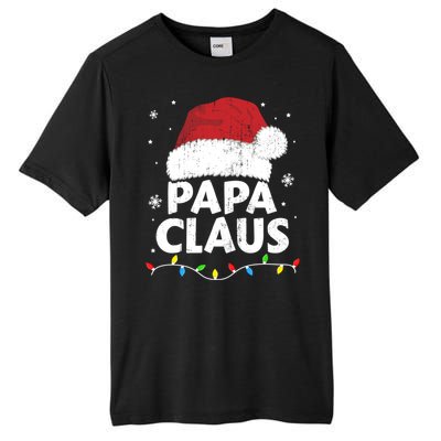 Papa Grandpa Claus Christmas Lights Matching Family Pajama Gift Tall Fusion ChromaSoft Performance T-Shirt