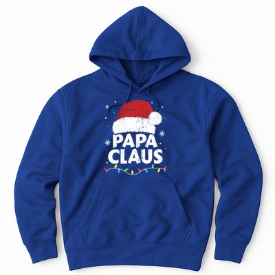 Papa Grandpa Claus Christmas Lights Matching Family Pajama Gift Hoodie