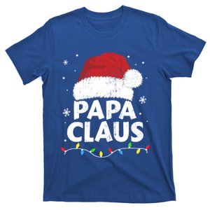 Papa Grandpa Claus Christmas Lights Matching Family Pajama Gift T-Shirt