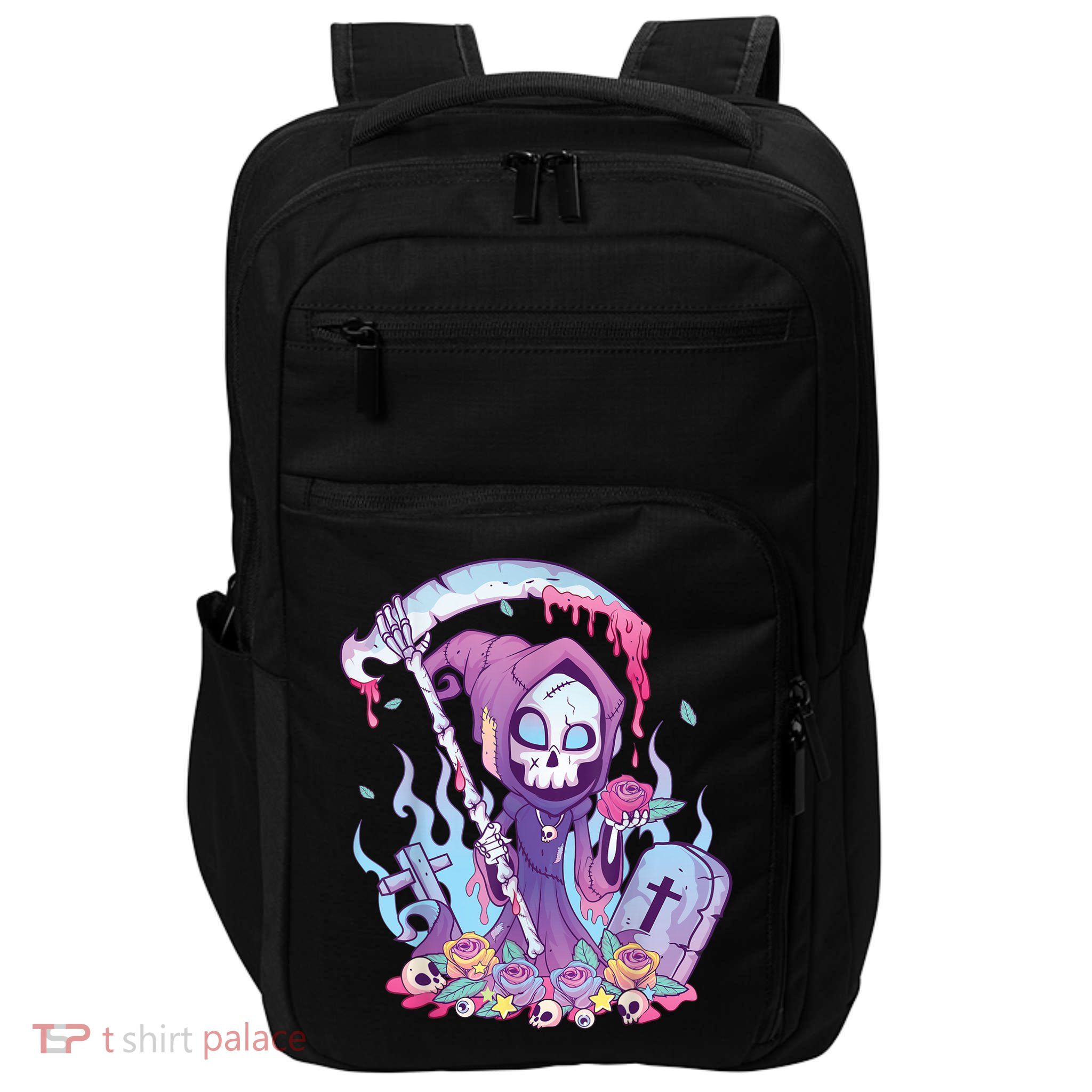 Pastel Goth Creepy Death Grim Reaper Kawaii Occult Menhera Impact Tech Backpack
