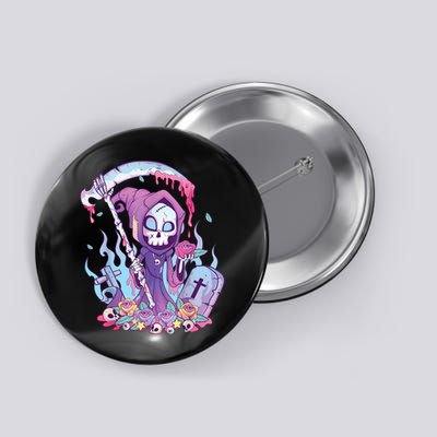 Pastel Goth Creepy Death Grim Reaper Kawaii Occult Menhera Button